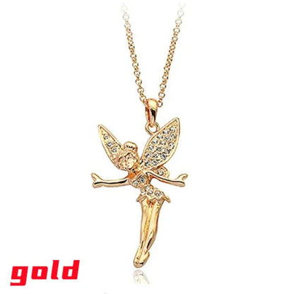 Exquisite Fashion Lovely Dancing Little Angel Pendant Necklace Women'S Zircon Ex