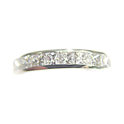DIAMOND PRINCESS SHAPE ETERNITY SET CHANNEL SET DIAMOND BAND
