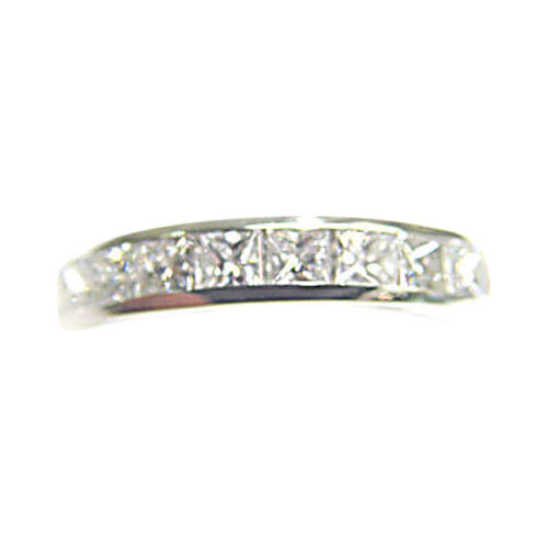 DIAMOND PRINCESS SHAPE ETERNITY SET CHANNEL SET DIAMOND BAND