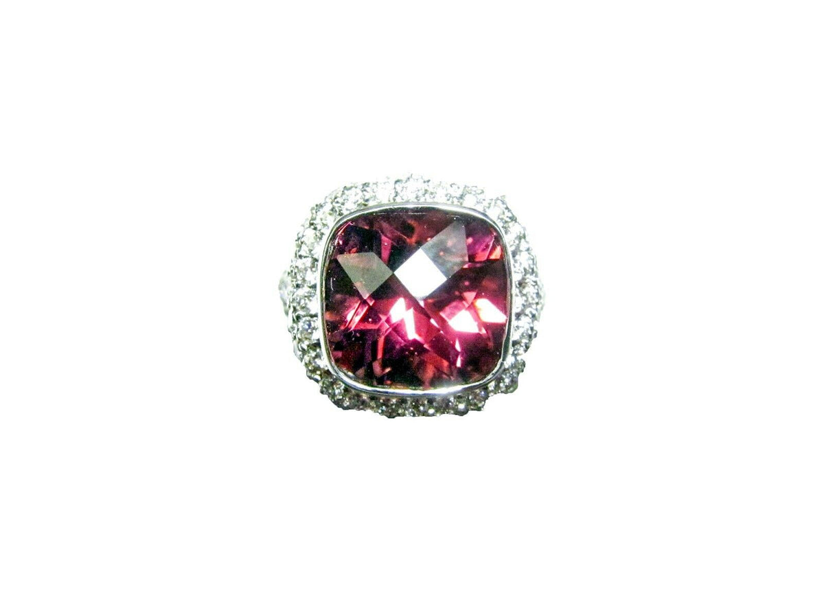 PINK TOURMALINE DIAMOND RING