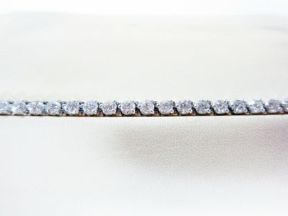 DIAMOND ROUND BRILLIANT SHAPE 3 PRONG SET DIAMOND TENNIS BRACELET