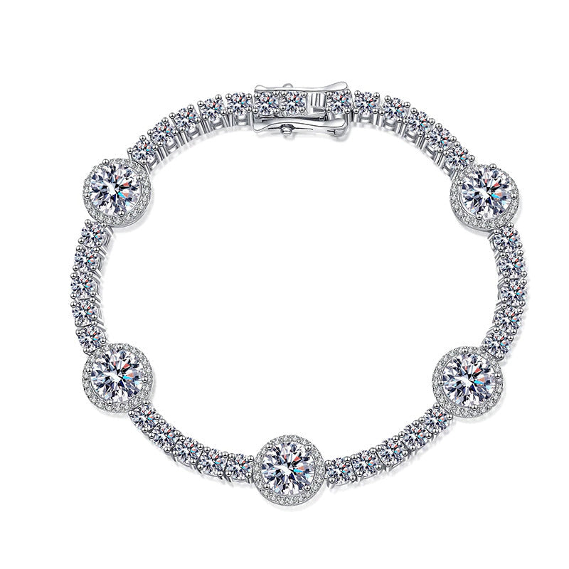 8.3-9.1Ct 100% Real Moissanite Tennis Bracelets for Women Luxury Quality