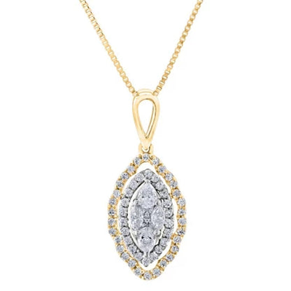 0.29 CT. T.W. Composite Diamond Marquise Shape Pendant in 14K Gold