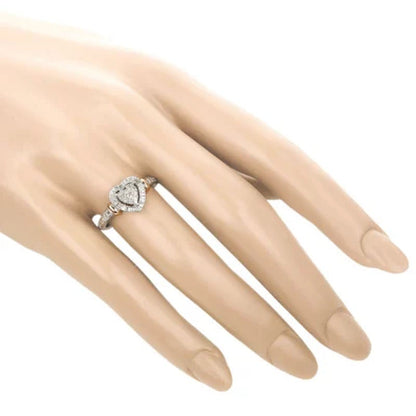 0.23 CT T.W. Diamond Heart Ring in 14K Gold