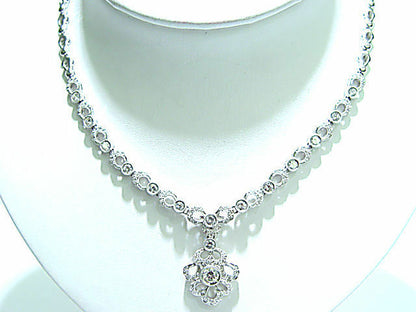 ROUND BRILLIANT DIAMOND NECKLACE 2.40 CT DETACHEABLE PIECE