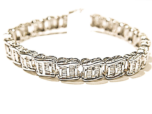 BAGUETTE SHAPE DIAMOND CHANNEL SET DIAMOND BRACELET DIAMOND TENNIS BRACELET CUFF