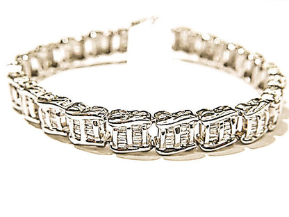 BAGUETTE SHAPE DIAMOND CHANNEL SET DIAMOND BRACELET DIAMOND TENNIS BRACELET CUFF