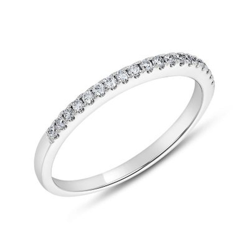 0.15 CT. T.W. Diamond Band in 14 Karat White Gold