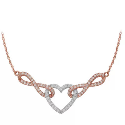 0.25 Ct. T.W. Diamond Heart Necklace in Sterling Silver (IGI Appraisal Value: $2
