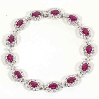 Classic Ruby Diamond Bracelet
