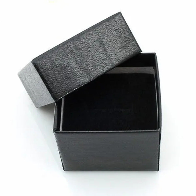 Black & Blue IP Stainless Steel Black Diamond Crystal Fashion Ring Women Size 5-