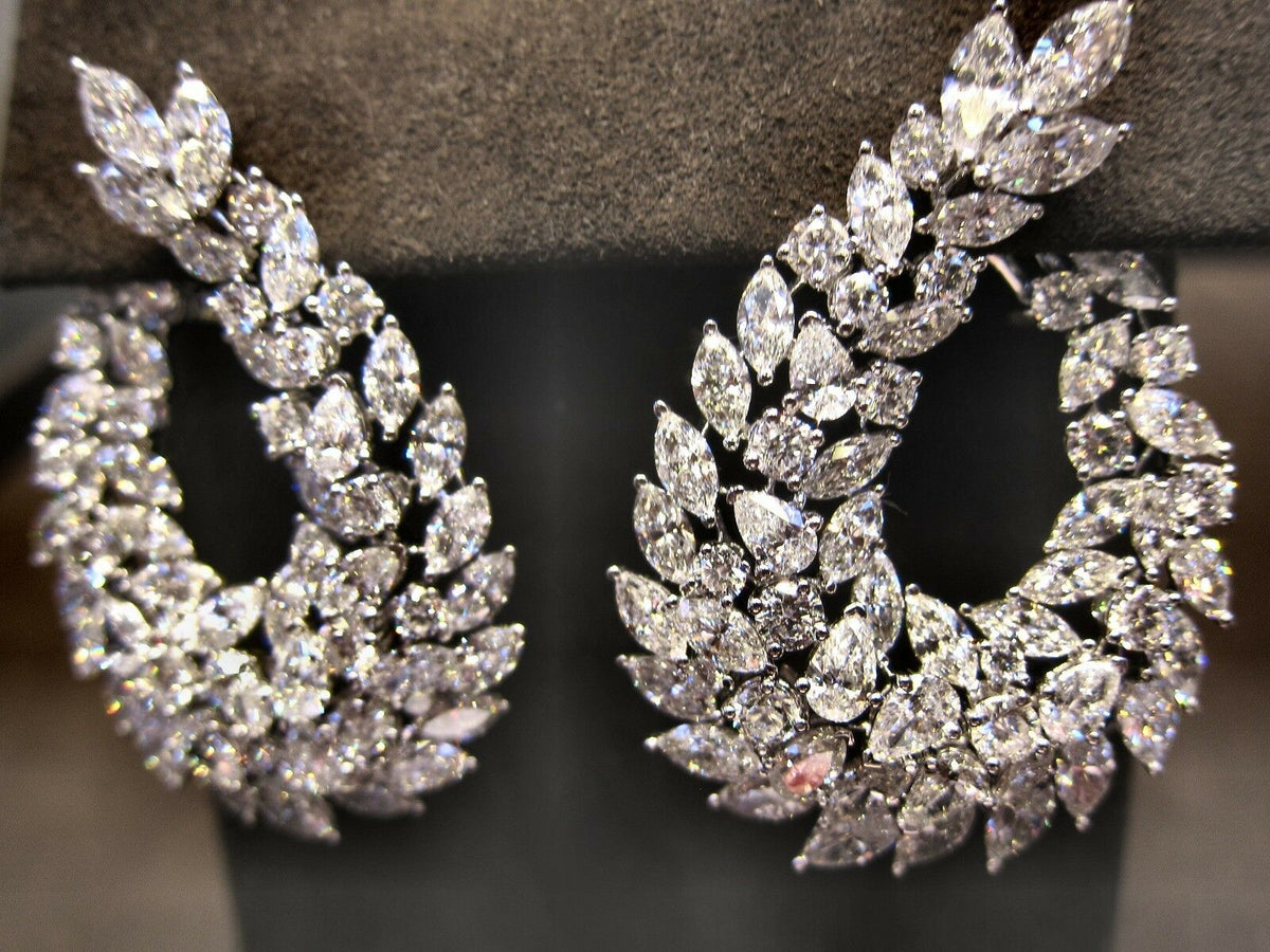 DIAMOND EARRING PEAR ROUND BRILLIANT MARQUISE SHAPE SET DIAMOND EARRING