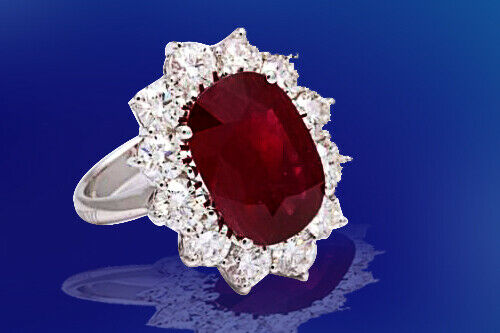 Damiani Burma Ruby and Diamond Ring Certified