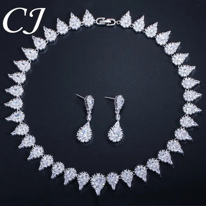 CANDICE Stunning Pave Yellow Citrine Luxury Jewelry Pear Shape CZ Crystal Choker