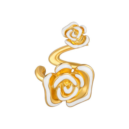 Retro Luxury Earrings Light Flowers Alloy