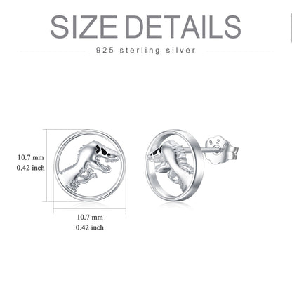 Dinosaur Earrings 925 Sterling Silver Dino Stud Earrings Dinosaur Jewelry Gifts