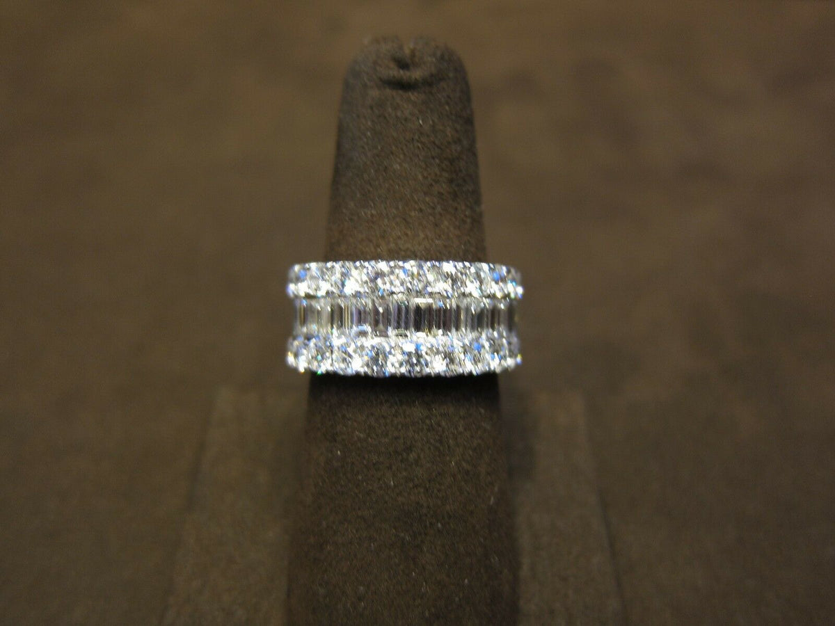 DIAMOND 21 STRAIGHT BAGUETTE 26 ROUND BRILLIANT TOP BOTTOM SET HALF WAY DIAMOND