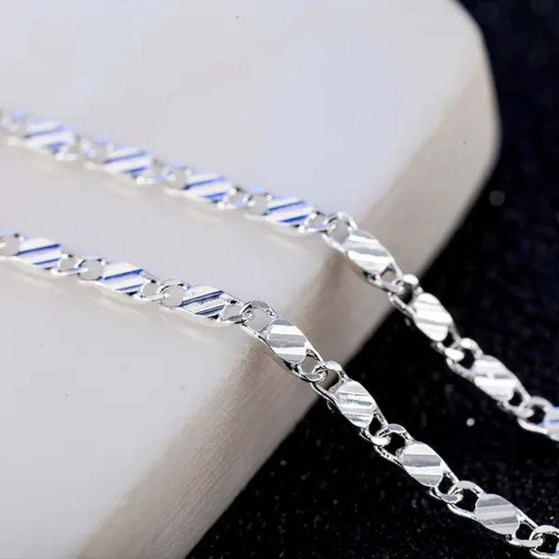 New Fashion Luxury Exquisite Men and Women Fashion Solid Chain Necklace 2Mm Wide