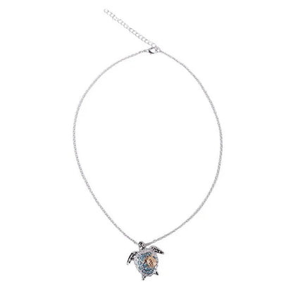 Pendant with Turtle Marine Turtle with Diamond Necklace