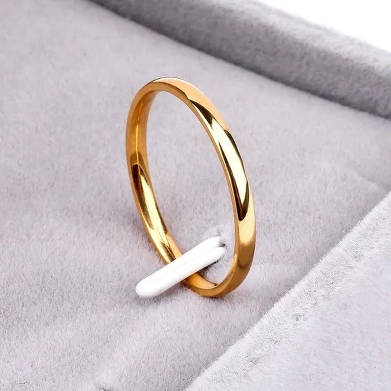 2Mm Super Thin Dainty Tiny Ring Black/Silver/Gold/Rose Gold Rings Unisex Wedding