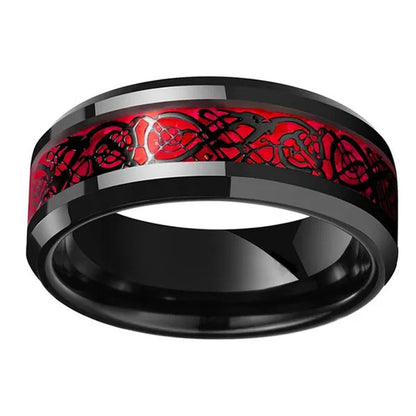 European and American Stainless Steel Dragon Pattern Men'S Ring Couple Pair Ring