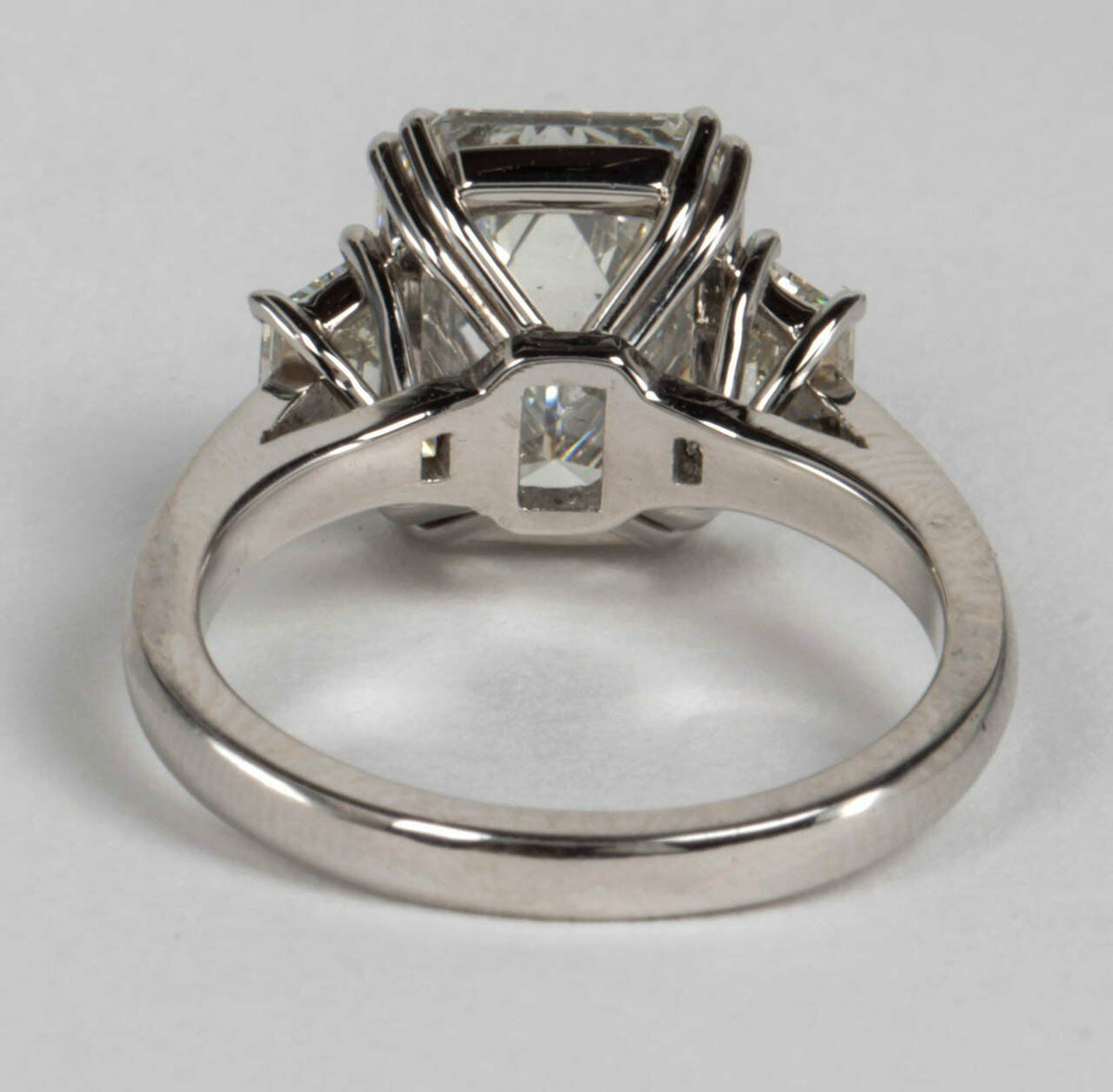 GIA Certified Emerald Cut F VS1 Diamond Platinum Ring Engagement Ring