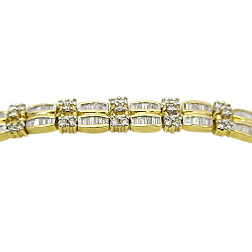 DIAMOND ROUND BRILLIANT BAGUETTE SHAPE PRONG CHANNEL SET DIAMOND