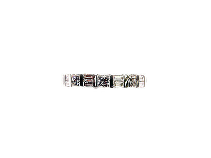 3.07 CT 9 PRINCESS CUT 18 BAGUETTE CUT DIAMOND ALL AROUND ETERNITY BAND 18 K