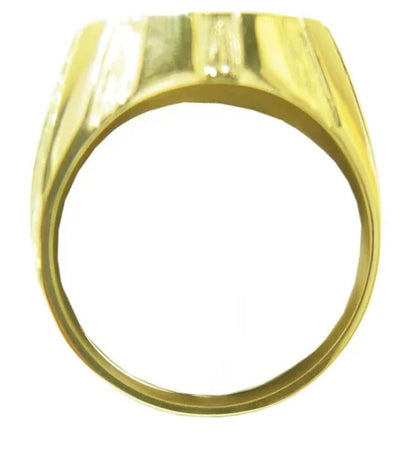 Style #607-8, 14K Gold, AA Symbol Mens Signet Style Ring with 6-25Pt. Diamonds i