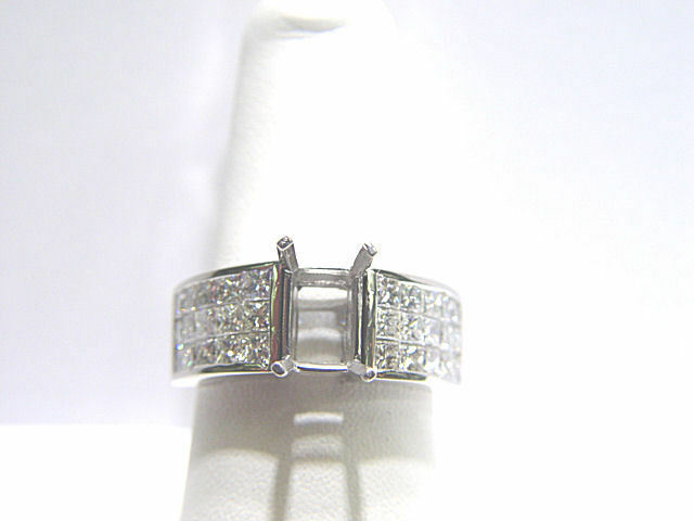 DIAMOND 30 PRINCESS SHAPE DIAMOND 5X3 ROW SET INVISIBLE
