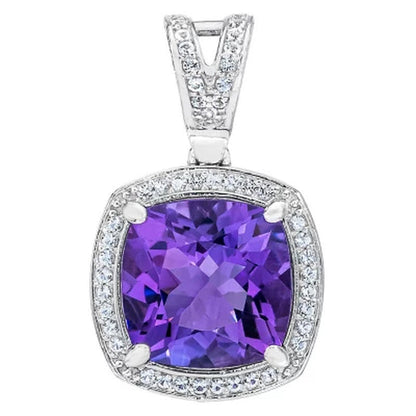 Amethyst and White Topaz Necklace in Italian Sterling Silver