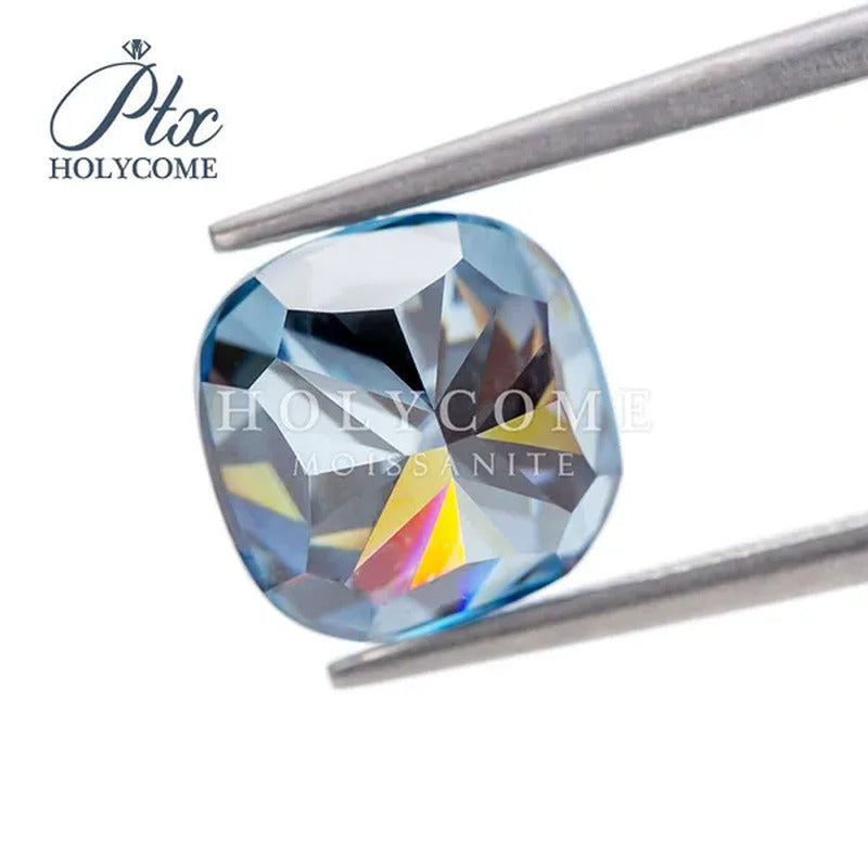 Best Loose Gemstones Moissanite Diamond Excellent Crushed Ice Cushion Cut Dark V