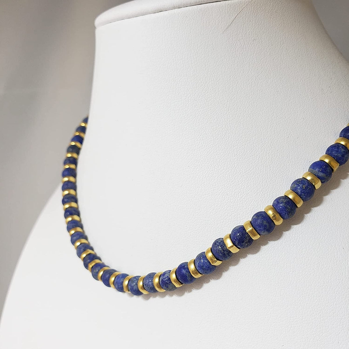 Lapis Lazuli Sumerian Necklace - 16"