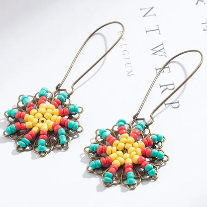 Tassel Earrings Personality Flower Handmade Jewelry
