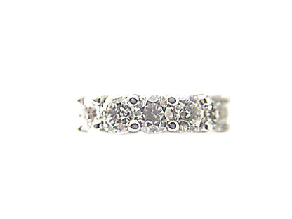 DIAMOND 5 ROUND BR SHAPE SET COMMON PRONG SET BAND DIAMOND ANNIVERSARY BAND