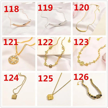 Women'S Fashion Collarbone Necklace Designer Stainless Steel Necklace Gift for G