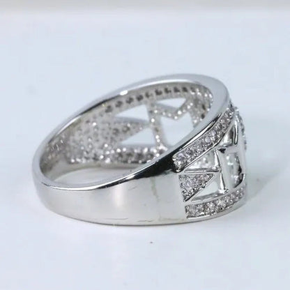 Fashion Jewelry 925 Sterling Silver MOM Letter Diamond Jewelry Family Birthday B