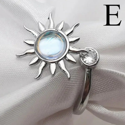 Sunflower Ring Fidget Spinner Ring Open Adjustable Ring You Are My Sunshine Ring