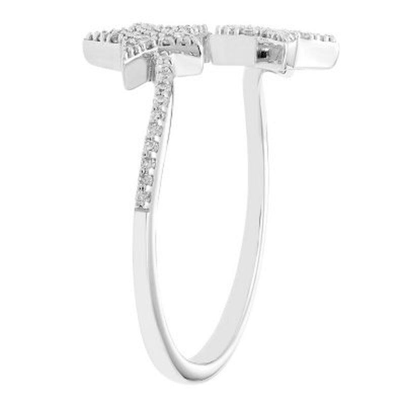 0.19 CT. T.W. Diamond Star Ring in Sterling Silver