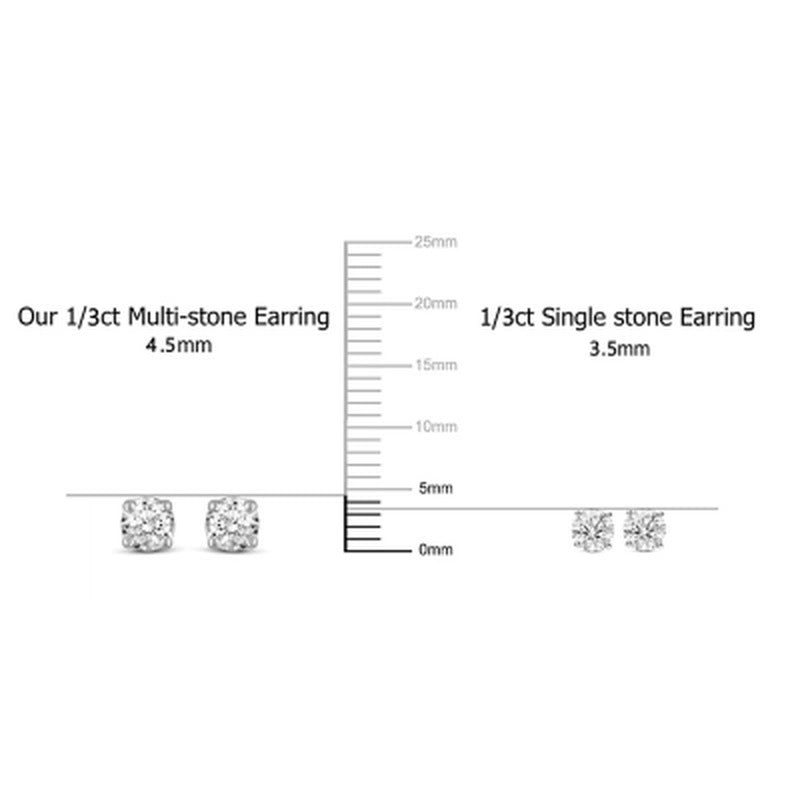 0.30 CT. T.W. round Shape Diamond Earrings in 14K Gold