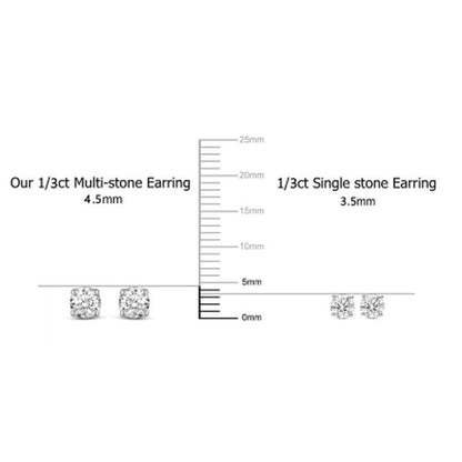 0.30 CT. T.W. round Shape Diamond Earrings in 14K Gold