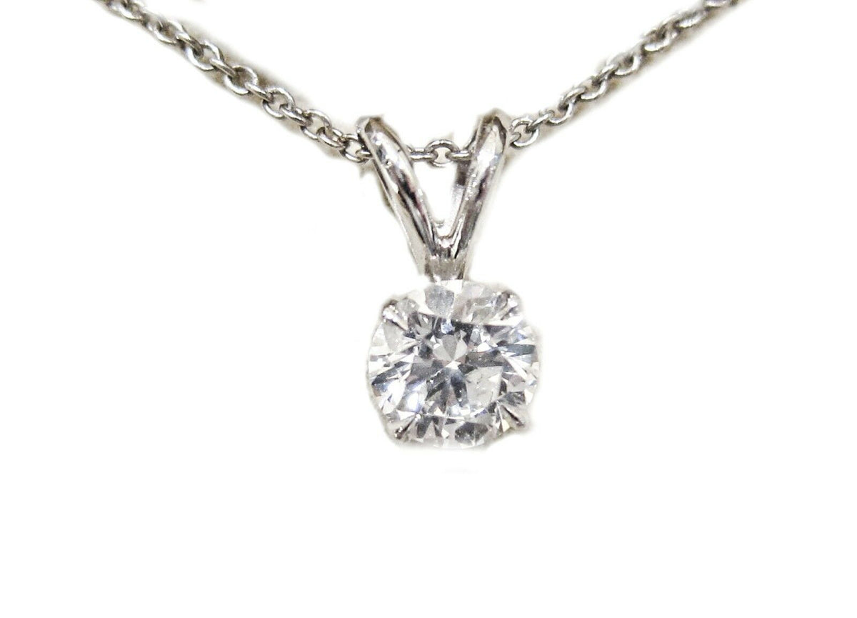 DIAMOND ROUND BRILLIANT SHAPE SOLITAIRE WITH BALE DIAMOND PENDANT SOLITAIRE