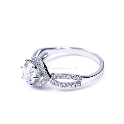 Hexagon Female Ring Moissanite Ring