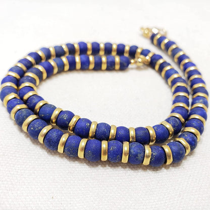 Lapis Lazuli Sumerian Necklace - 16"