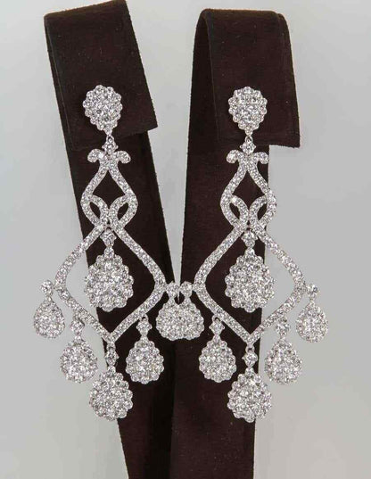 Diamond Gold Chandelier Earrings