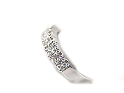 1.10 CT DIAMOND 10 PRINCESS SH 4 PRONG SET DIAMOND RING DIAMOND BAND 18 K GOLD