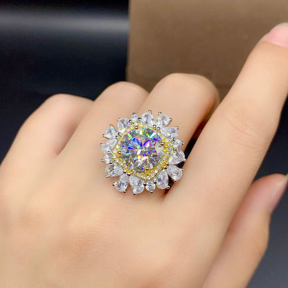 Women'S Moissan Diamond Ring Pendant Set