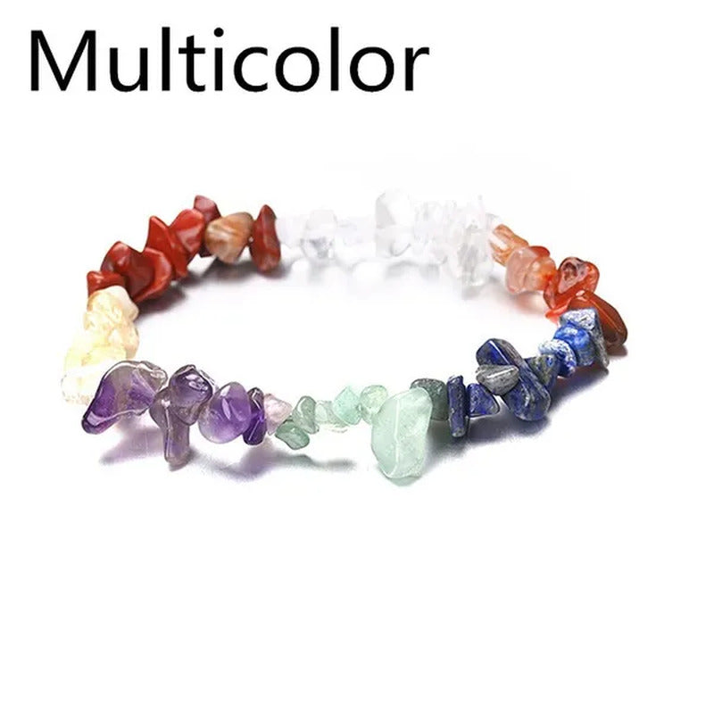 1 PC Chakra Bracelets Stone Beads Chips Single Strand Women Yoga Bracelets Lazul