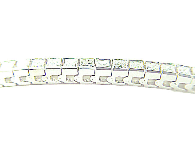 DIAMOND PRINCESS SHAPE CHANNEL SET TENNIS BRACELET 58 SHAPE DIAMOND BRACELET