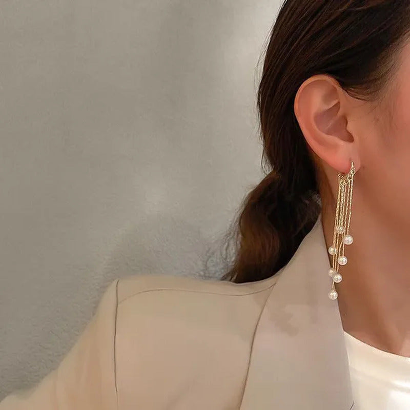 New Trend Elegant Tassel Long Earrings for Women Fashion Dangle Earring Jewelry